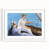 Impressionist Wall Art - Manet's Boating Scene, Elegant Framed Print