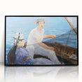 Impressionist Wall Art - Manet's Boating Scene, Elegant Framed Print