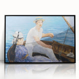 Impressionist Wall Art - Manet's Boating Scene, Elegant Framed Print