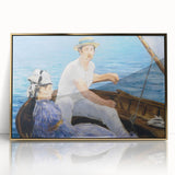 Impressionist Wall Art - Manet's Boating Scene, Elegant Framed Print