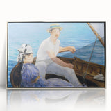 Impressionist Wall Art - Manet's Boating Scene, Elegant Framed Print