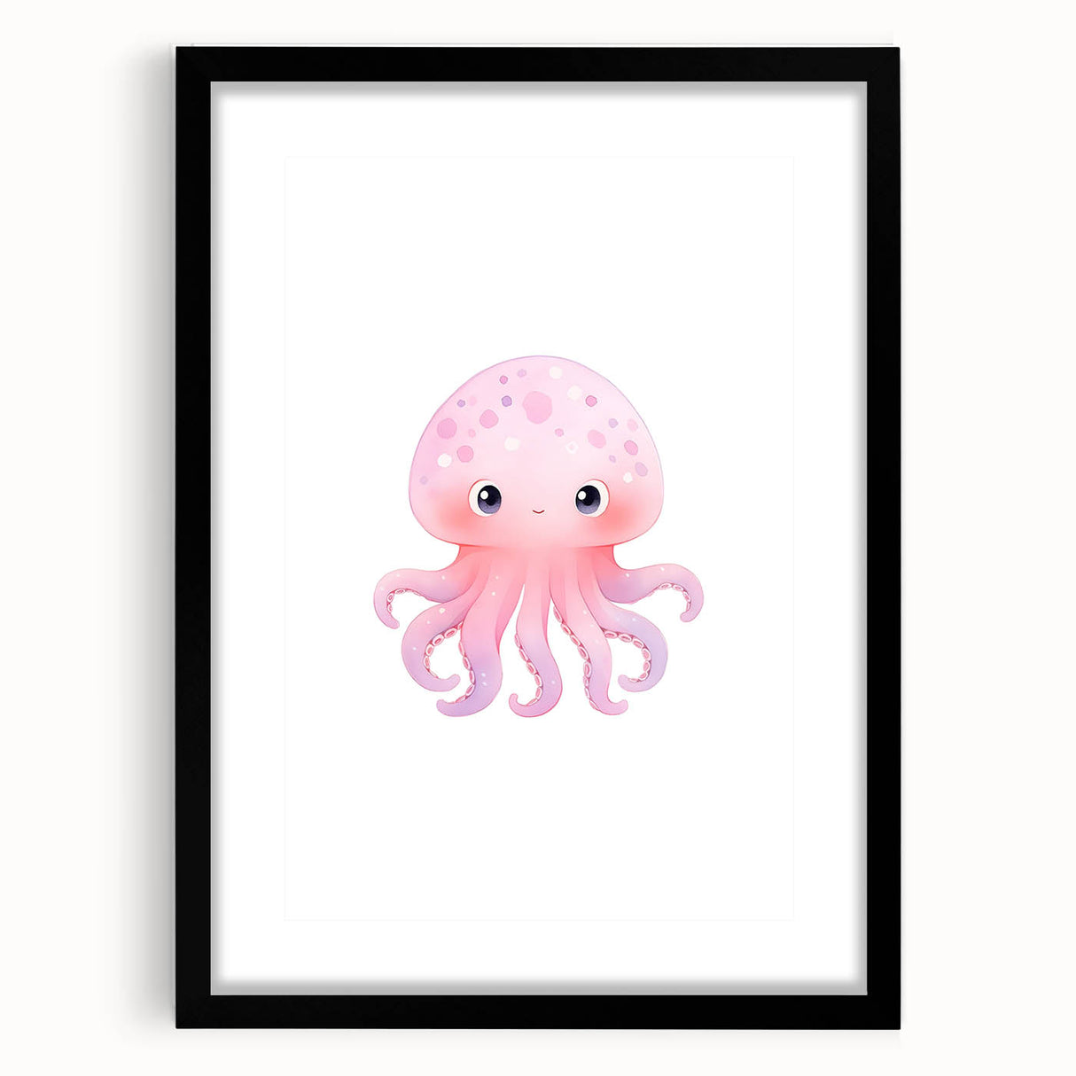 Nursery Wall Art – Cute Watercolor Jellyfish for Kids' Rooms