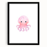 Nursery Wall Art – Cute Watercolor Jellyfish for Kids' Rooms