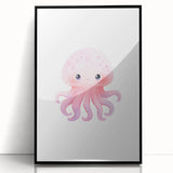 Nursery Wall Art – Cute Watercolor Jellyfish for Kids' Rooms