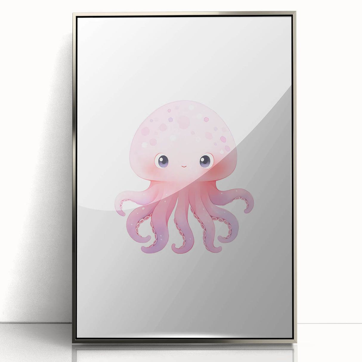 Nursery Wall Art – Cute Watercolor Jellyfish for Kids' Rooms