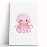 Nursery Wall Art – Cute Watercolor Jellyfish for Kids' Rooms
