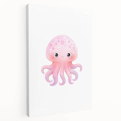 Nursery Wall Art – Cute Watercolor Jellyfish for Kids' Rooms
