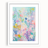Rolled Canvas Prints for Kids Rooms - Pastel Floral Wall Art