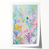 Rolled Canvas Prints for Kids Rooms - Pastel Floral Wall Art