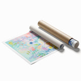 Rolled Canvas Prints for Kids Rooms - Pastel Floral Wall Art