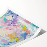 Rolled Canvas Prints for Kids Rooms - Pastel Floral Wall Art