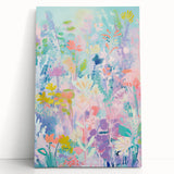 Rolled Canvas Prints for Kids Rooms - Pastel Floral Wall Art
