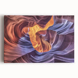 Vibrant landscape canvas artwork depicting majestic canyons in rich earthy tones, showcasing intricate details and textures, ideal for home decor enhancement.