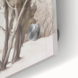 Close-up of a vibrant acrylic landscape artwork featuring bold colors and intricate details, showcasing natural scenery that enhances modern decor aesthetics.