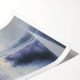 Countryside landscape rolled print showcasing vibrant green hills and a serene blue sky, elegantly packaged in a protective cardboard tube for safe delivery.