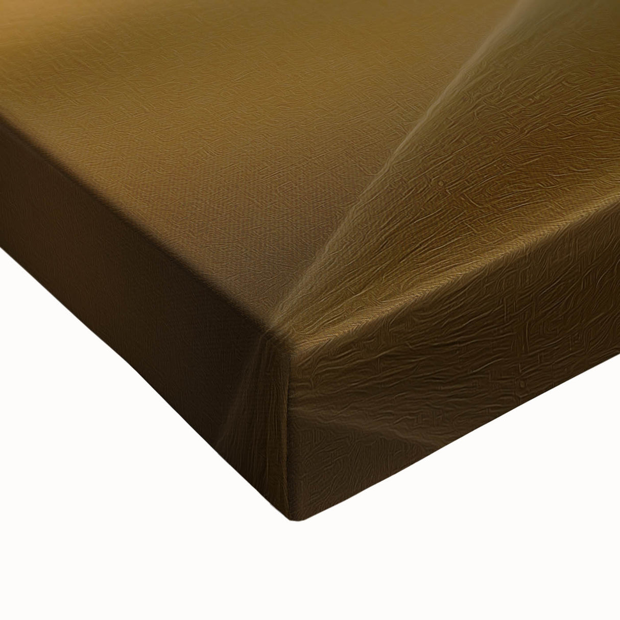 Close-up of a stretched canvas artwork depicting serene desert dunes at sunset, showcasing vibrant orange and yellow hues, perfect for modern home decor.