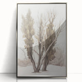Framed acrylic artwork showcasing a stunning landscape with vibrant colors and intricate details, positioned in a silver frame, perfect for enhancing home décor.