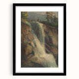 Modern Wall Art Print - Serene Waterfall Landscape - Nature Decor Piece