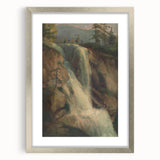 Modern Wall Art Print - Serene Waterfall Landscape - Nature Decor Piece