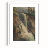 Modern Wall Art Print - Serene Waterfall Landscape - Nature Decor Piece