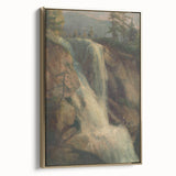 Modern Wall Art Print - Serene Waterfall Landscape - Nature Decor Piece