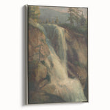 Modern Wall Art Print - Serene Waterfall Landscape - Nature Decor Piece
