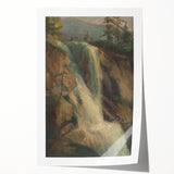 Modern Wall Art Print - Serene Waterfall Landscape - Nature Decor Piece