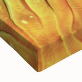 Large art of a black and white landscape painting on stretched canvas, featuring detailed floral designs.