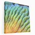 Close-up floral image in soft pastel shades on stretched canvas, ideal for kitchen wall art.