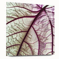 Acrylic print of close-up leaf details in vibrant green shades, suitable for dining room or bedroom decor.