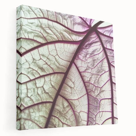 Close-up image of green leaves on a large stretched canvas, suitable for kitchen wall art.