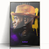 Fiery Passion Pop Art Wall Art – Bold Yellow, Purple, and Black Canvas