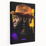 Fiery Passion Pop Art Wall Art – Bold Yellow, Purple, and Black Canvas