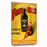Retro Fred-Zizi Aperitif Poster - Vintage French Wall Art Print