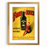 Retro Fred-Zizi Aperitif Poster - Vintage French Wall Art Print
