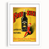 Retro Fred-Zizi Aperitif Poster - Vintage French Wall Art Print