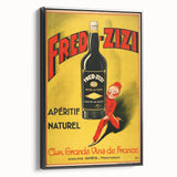 Retro Fred-Zizi Aperitif Poster - Vintage French Wall Art Print