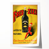 Retro Fred-Zizi Aperitif Poster - Vintage French Wall Art Print