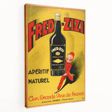 Retro Fred-Zizi Aperitif Poster - Vintage French Wall Art Print