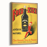 Retro Fred-Zizi Aperitif Poster - Vintage French Wall Art Print