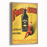 Retro Fred-Zizi Aperitif Poster - Vintage French Wall Art Print