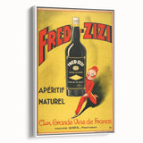 Retro Fred-Zizi Aperitif Poster - Vintage French Wall Art Print