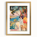 Retro Antibes Travel Poster – Vintage Cote d'Azur Art
