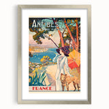 Retro Antibes Travel Poster – Vintage Cote d'Azur Art
