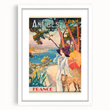 Retro Antibes Travel Poster – Vintage Cote d'Azur Art