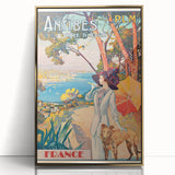 Retro Antibes Travel Poster – Vintage Cote d'Azur Art