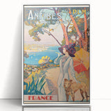 Retro Antibes Travel Poster – Vintage Cote d'Azur Art