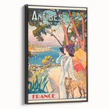 Retro Antibes Travel Poster – Vintage Cote d'Azur Art