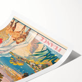 Retro Antibes Travel Poster – Vintage Cote d'Azur Art