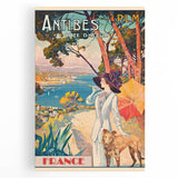 Retro Antibes Travel Poster – Vintage Cote d'Azur Art